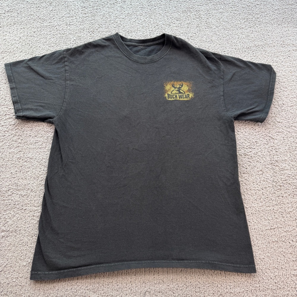 Buck Wear Mens Black Valley of Death Deer Hunting Graphic T-Shirt XL